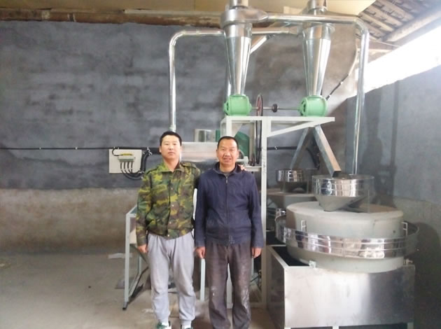 陜西李總石磨面粉機雙組